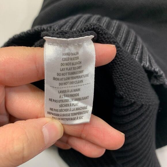 Levelwear Salute Sweater Mens XL Black Grey Cotton 1/4 Zip Mock Neck Pullover - Picture 11 of 14